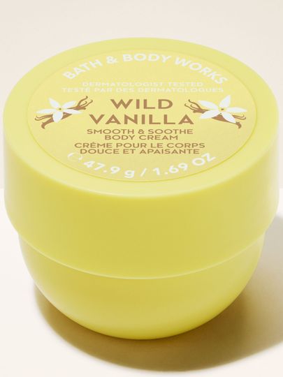 Krem do ciała Wild Vanilla w żółtym opakowaniu