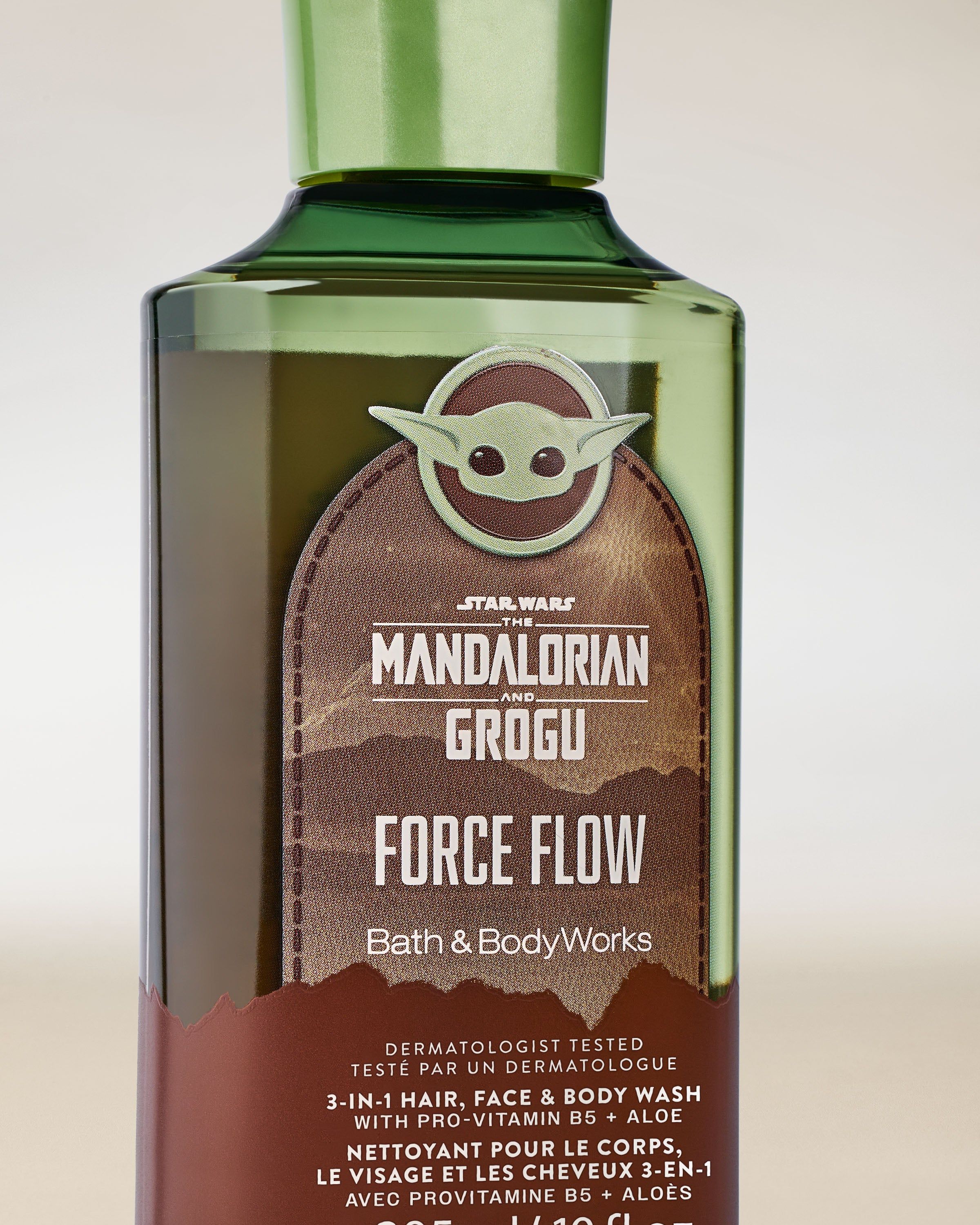 Żel pod prysznic 3w1 Force Flow Mandalorian & Grogu w zielonej butelce